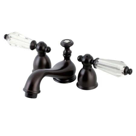 Kingston Brass KS3955WLL Wilshire Mini-Widespread Bathroom Faucet W/Brass Pop-Up, Brnz KS3955WLL